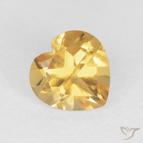 0.71ct 天然 中金 黄水晶, 心形, VS