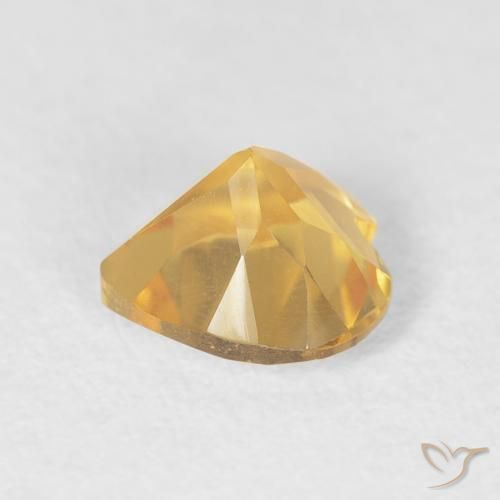0.71克拉天然黄水晶，心形，VS