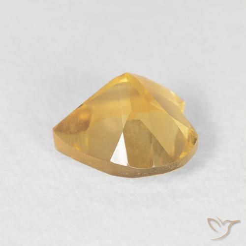 0.70克拉天然黄水晶，心形，VVS
