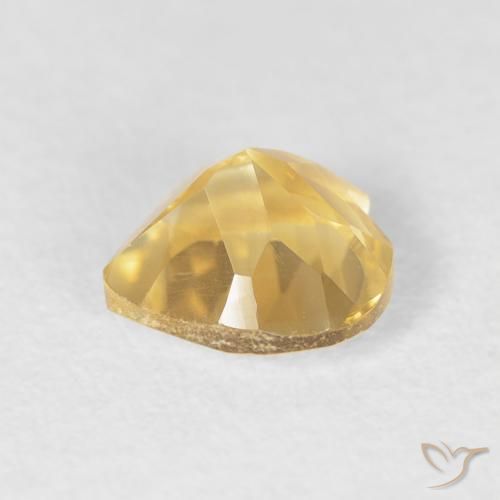 0.75克拉天然黄水晶，心形，VVS