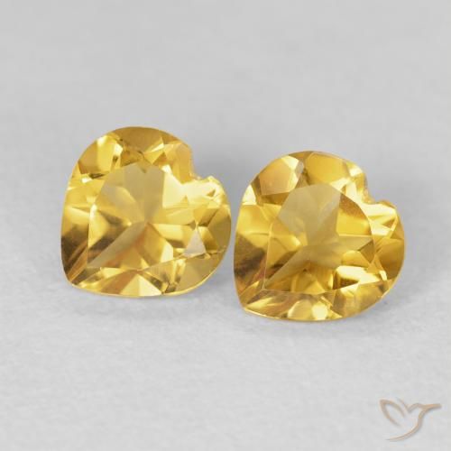1.37ctw 天然 金色 黄水晶, 心形, VVS-VS