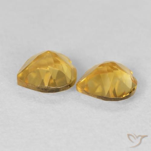 1.37克拉天然黄水晶，心形，VVS-VS