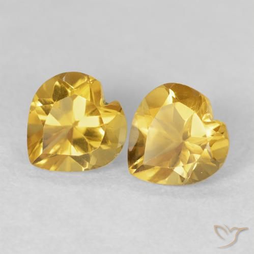 1.52克拉天然黄水晶，心形，VVS-VS