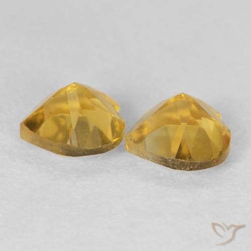 1.52克拉天然黄水晶，心形，VVS-VS