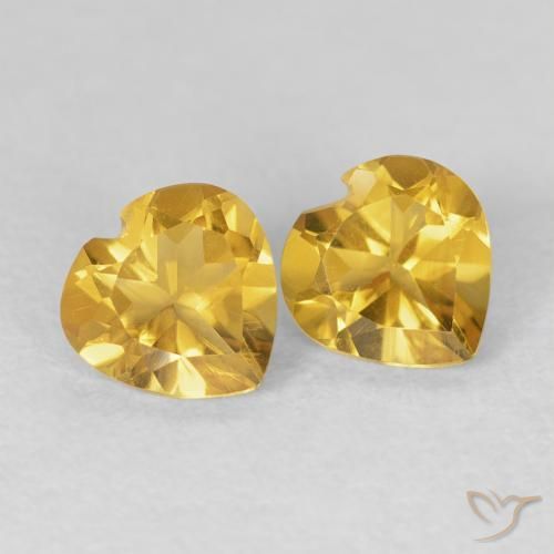 1.42克拉天然黄水晶，心形，VVS-VS