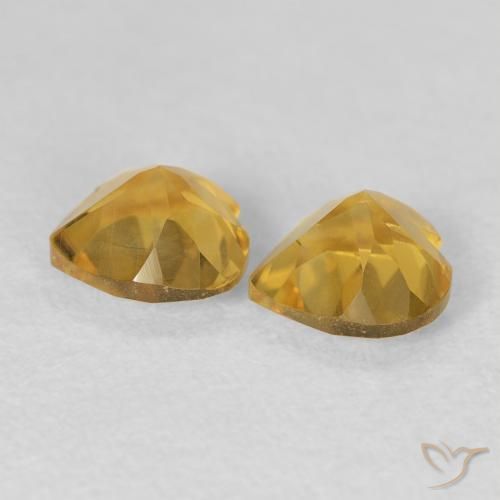 1.42克拉天然黄水晶，心形，VVS-VS