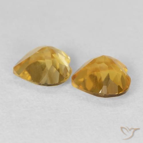 1.30克拉天然黄水晶，心形，VVS-VS