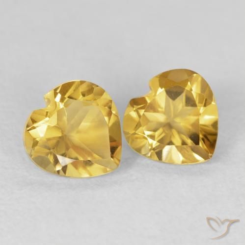 1.45克拉天然黄水晶，心形，VVS-VS
