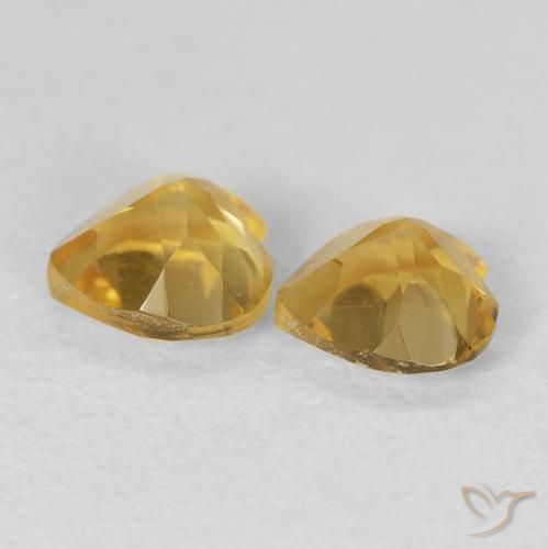 1.45克拉天然黄水晶，心形，VVS-VS