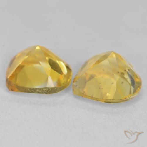 1.40克拉天然黄水晶，心形，VS
