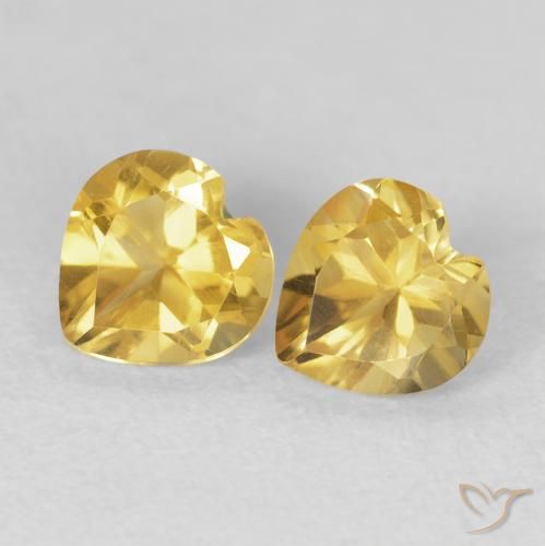1.47ctw 天然 金色 黄水晶, 心形, VVS-VS