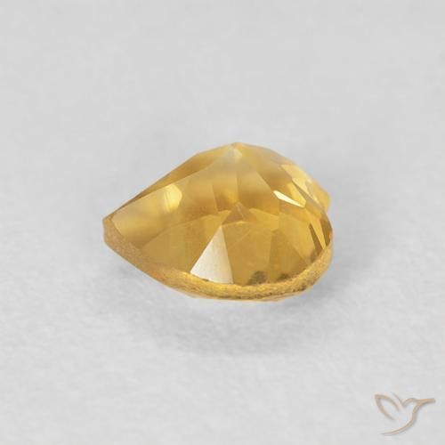 0.44克拉天然黄水晶，心形，VVS