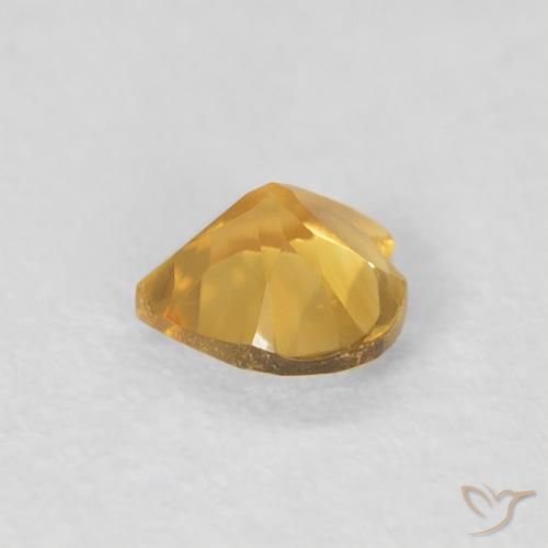 0.36克拉天然黄水晶，心形，VVS