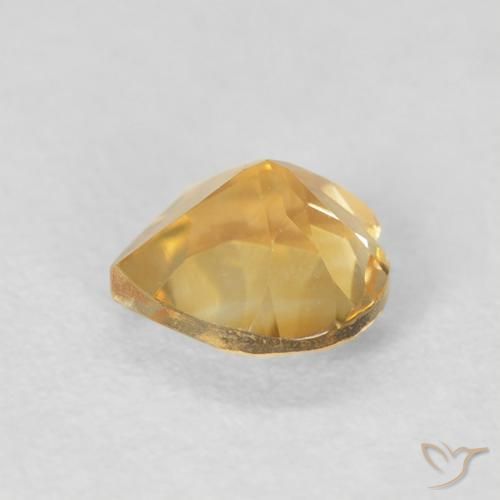 0.72克拉天然黄水晶，心形，VVS-VS