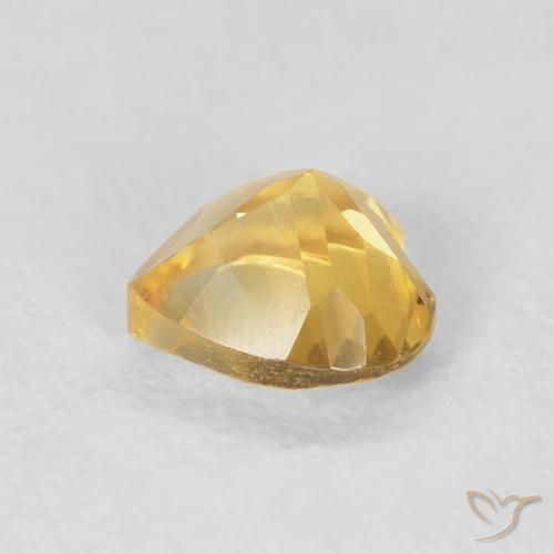 0.72克拉天然黄水晶，心形，VVS-VS