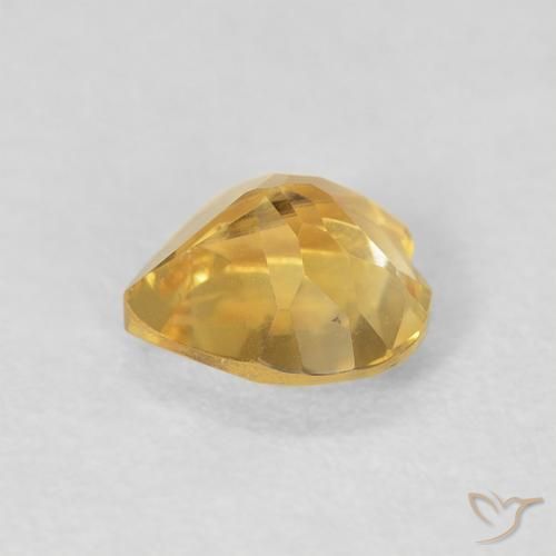 0.66克拉天然黄水晶，心形，VVS-VS