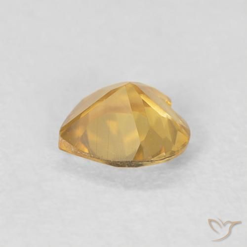 0.35克拉天然黄水晶，心形，VVS-VS