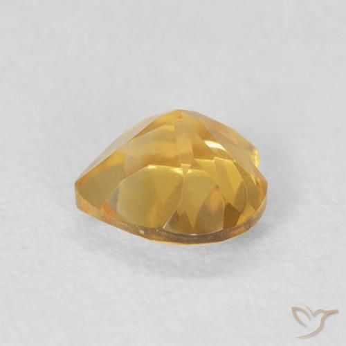 0.69克拉天然黄水晶，心形，VVS-VS
