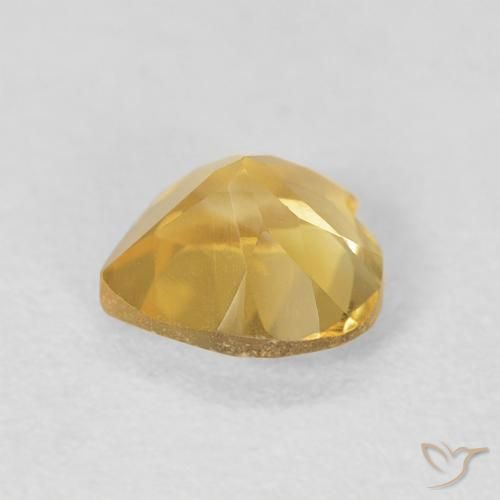 0.75克拉天然黄水晶，心形，VVS-VS