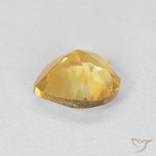 0.64克拉天然黄水晶，心形，VVS-VS