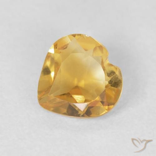 0.66ct 天然 金橙色 黄水晶, 心形, VVS-VS
