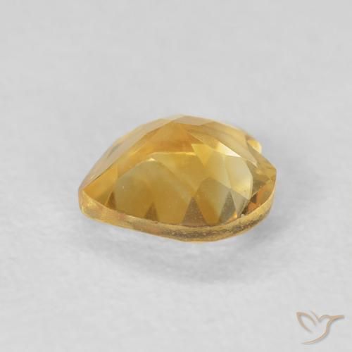 0.66克拉天然黄水晶，心形，VVS-VS