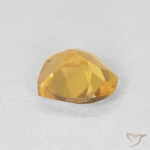 0.61克拉天然黄水晶，心形，VVS-VS