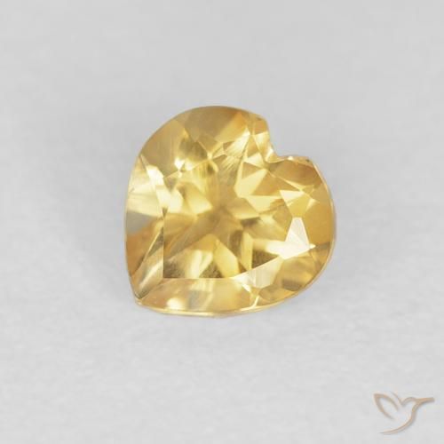 0.48ct 天然 金橙色 黄水晶, 心形, VVS