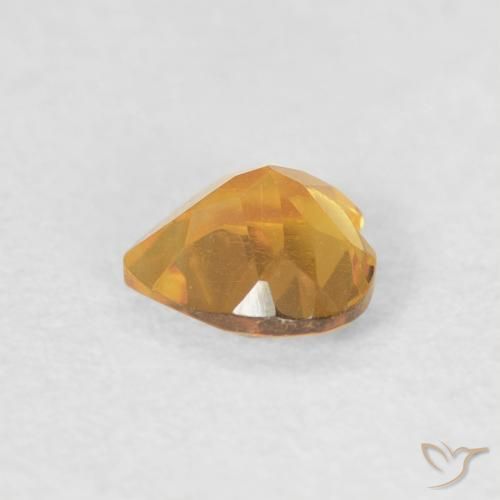 0.39克拉天然黄水晶，心形，VVS-VS