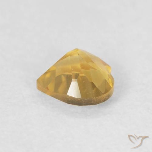 0.44克拉天然黄水晶，心形，VVS-VS