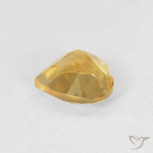0.42克拉天然黄水晶，心形，VVS-VS