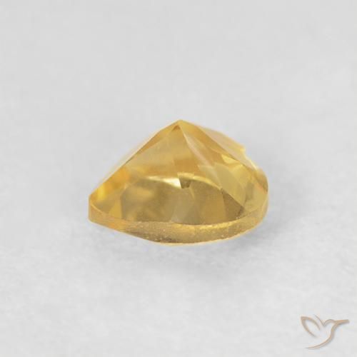 0.42克拉天然黄水晶，心形，VVS-VS