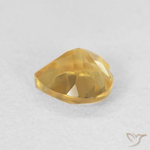 0.48克拉天然黄水晶，心形，VVS-VS