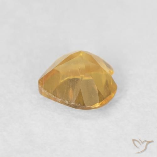 0.39克拉天然黄水晶，心形，VVS-VS