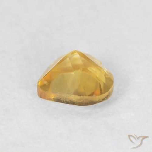 0.42克拉天然黄水晶，心形，VVS-VS