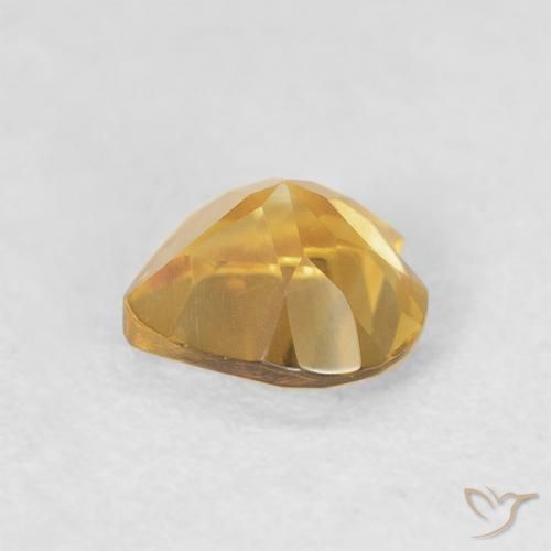 0.67克拉天然黄水晶，心形，VVS-VS