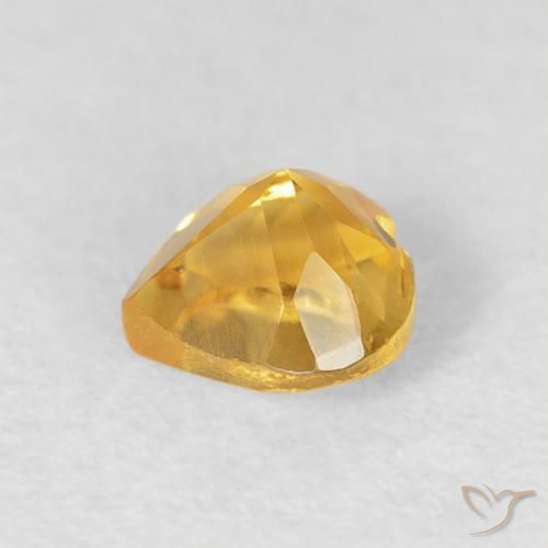 0.56克拉天然黄水晶，心形，VVS