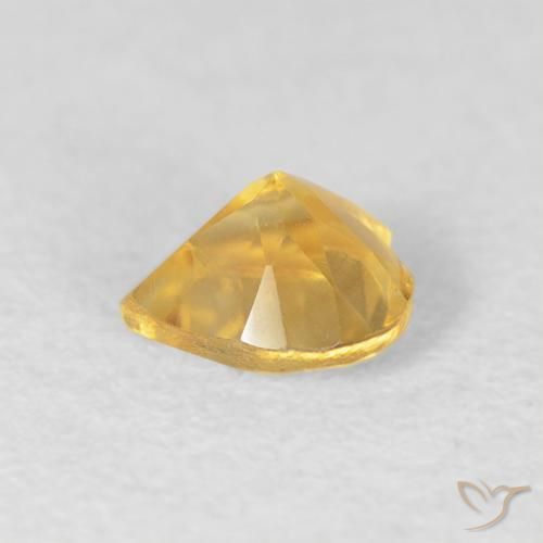 0.42克拉天然黄水晶，心形，VVS