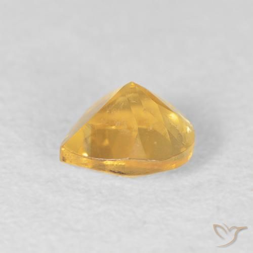 0.43克拉天然黄水晶，心形，VVS
