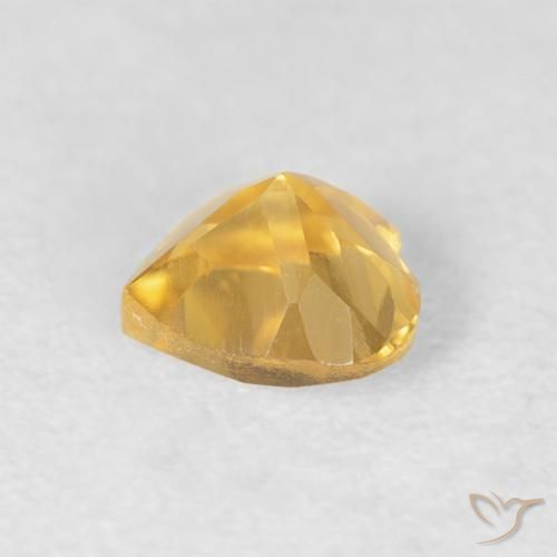 0.45克拉天然黄水晶，心形，VVS