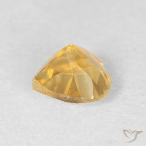 0.45克拉天然黄水晶，心形，VVS