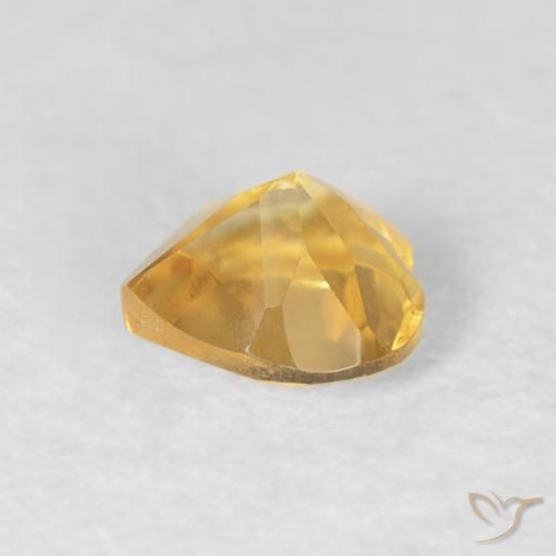 0.45克拉天然黄水晶，心形，VVS