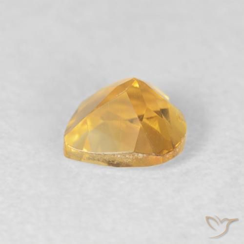 0.38克拉天然黄水晶，心形，VVS