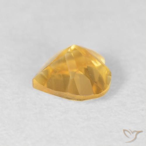 0.45克拉天然黄水晶，心形，VVS