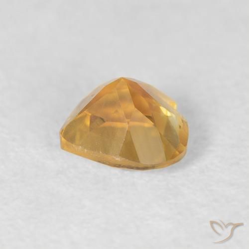 0.40克拉天然黄水晶，心形，VVS