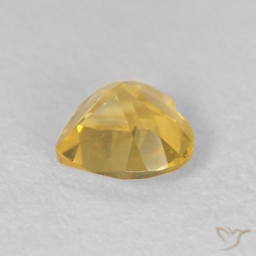 0.42克拉天然黄水晶，心形，VVS