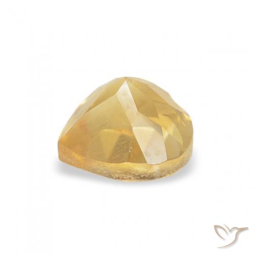 0.50克拉天然黄水晶，心形，VS