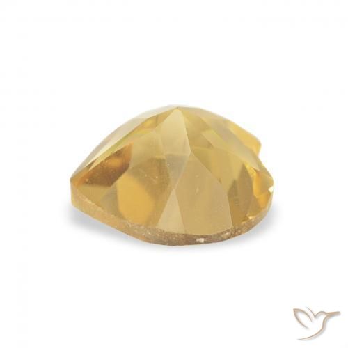 0.69克拉天然黄水晶，心形，VVS-VS