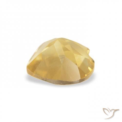 0.69克拉天然黄水晶，心形，VVS-VS