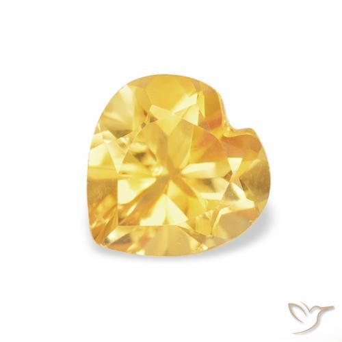 0.74ct 天然 金橙色 黄水晶, 心形, VVS-VS